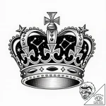 Tattoo sketch a crown made of celestial stars… – style Flux Inscriptions – tattoo sketch (16.11.2025 09:52)