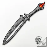 Tattoo sketch a blacksmith’s tongs holding a… – style Jaeger Mini – tattoo sketch (16.11.2025 10:01)