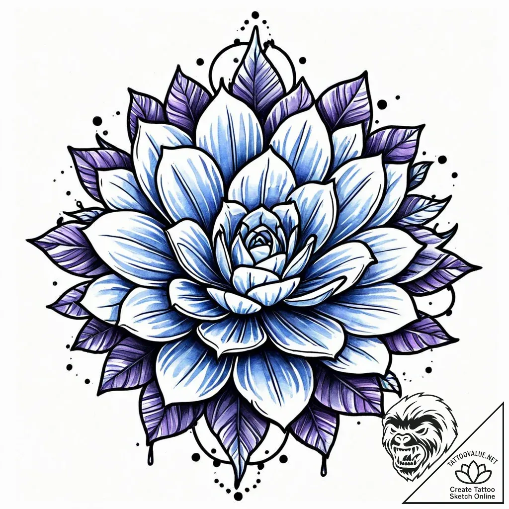 Tat tattoo sketch, rosette succulent with sof... - style Jaeger Mini - tattoo sketch (16.11.2025 10:22)