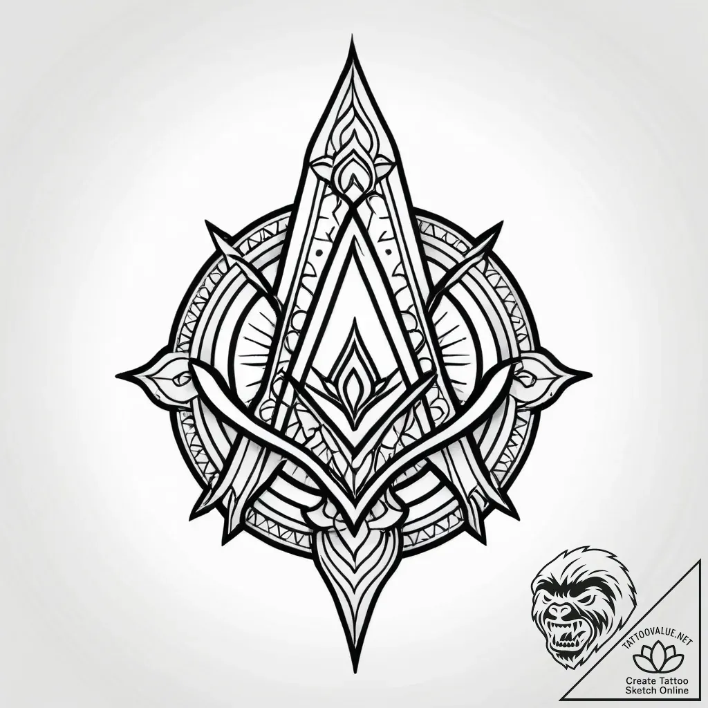 Tattoo sketch a pair of compasses, one showin... - style Jagger Old - tattoo sketch (16.11.2025 11:47)