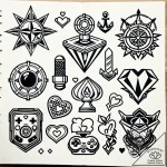 Tat tattoo sketch, joystick with pixelated he… – style Jaeger Simple – tattoo sketch (16.11.2025 13:02)