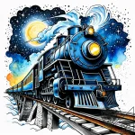 Tattoo sketch, polar express train crossing b… – style Jaeger Simple – tattoo sketch (16.11.2025 14:22)