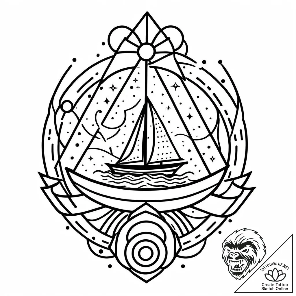 Tattoo design a 'wifi signal' on one, 'connec... - style Jaeger Mini - tattoo sketch (16.11.2025 14:41)