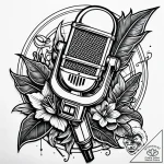 Tat tattoo sketch, rapperвђ™s microphone with… – style Jaeger Simple – tattoo sketch (16.11.2025 15:42)