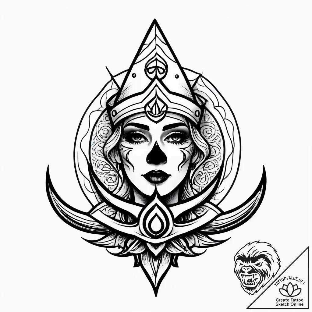 Tattoo sketch, no-face engulfed in smoke, sur... - style Jagger Old - tattoo sketch (16.11.2025 16:21)