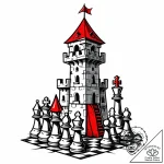 Tower, like a rook in chess, symbolizing a fo… – style Jaeger Mini – tattoo sketch (16.11.2025 17:21)