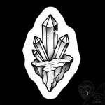 Tat tattoo sketch, radiant crystals growing f… – style Flux Inscriptions – tattoo sketch (16.11.2025 18:02)