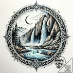 112. tattoo design: an “istok” rune integrate… – style Jaeger Simple – tattoo sketch (16.11.2025 18:22)