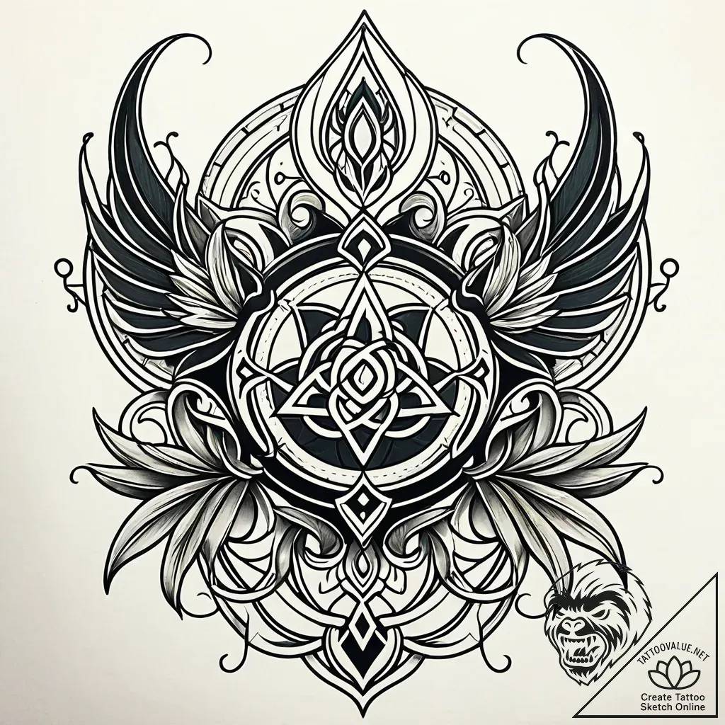 Tattoo sketch, ian and barleyвђ™s shadows wit... - style Jaeger Simple - tattoo sketch (16.11.2025 21:02)