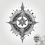 Tat tattoo sketch, pagan dance ritual with fi… – style Jagger Old – tattoo sketch (16.11.2025 22:10)