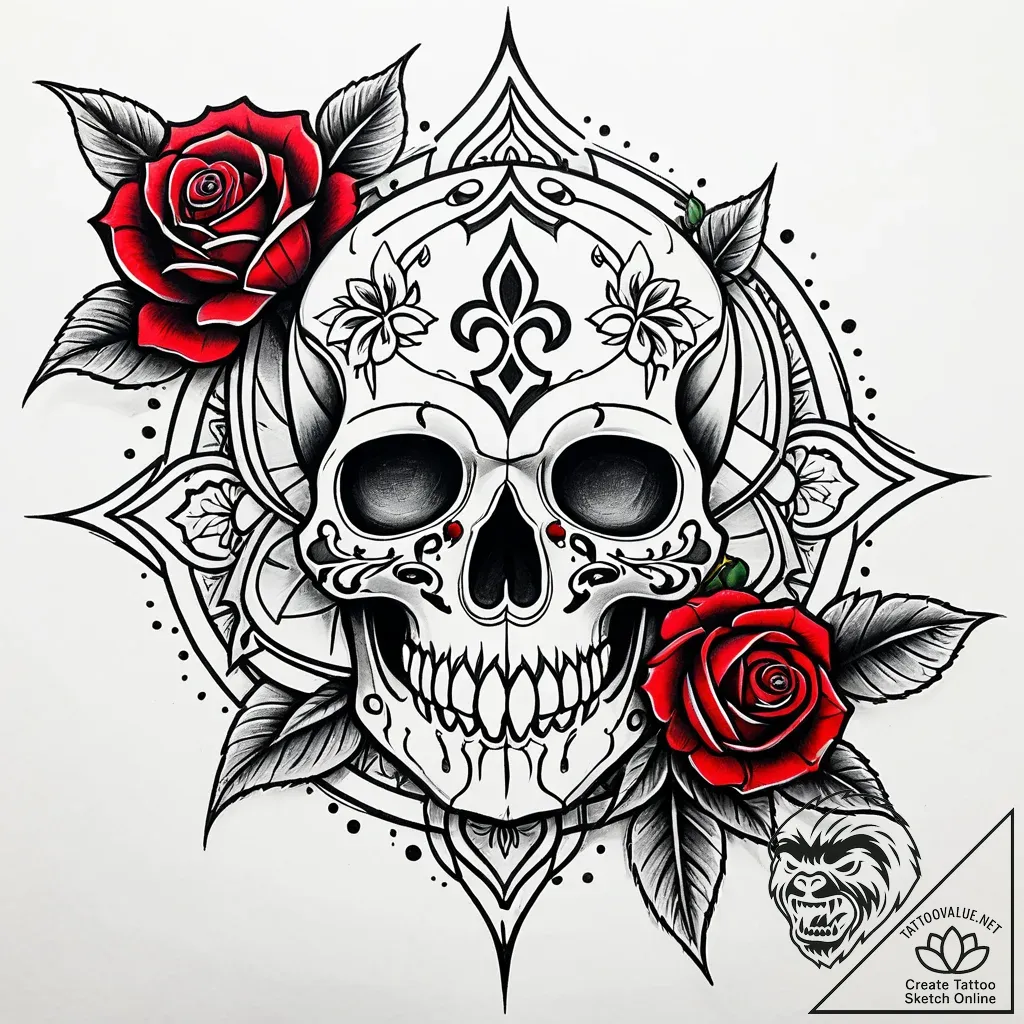 лапа, artistic tattoo sketch, on a clean whit... - style Jaeger Simple - tattoo sketch (16.11.2025 22:17)