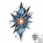 Fractured blade bleeding starlight, artistic… – style Jaeger Mini – tattoo sketch (16.11.2025 22:44)