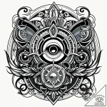 The organized chaos of a sound engineer’s mix… – style Jaeger Simple – tattoo sketch (16.11.2025 23:05)