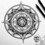 Tattoo sketch, ged’s silhouette with magic ci… – style Jaeger Simple – tattoo sketch (16.11.2025 23:29)