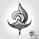 A minimalist wave symbol, artistic tattoo ske… – style Jagger Old – tattoo sketch (16.11.2025 23:46)