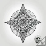 Tattoo sketch, button eyes forming spiral pat… – style Jagger Old – tattoo sketch (16.11.2025 23:59)