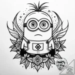 миньоны (minions, 2015), artistic tattoo sket… – style Jaeger Simple – tattoo sketch (17.11.2025 00:05)