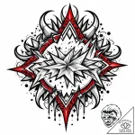 Jagged mirror swallowing stars, tattoo line a… – style Jaeger Mini – tattoo sketch (17.11.2025 00:08)