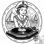 Turntable with a vinyl record of a classic al… – style Jaeger Mini – tattoo sketch (17.11.2025 00:19)