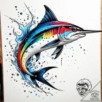 Eskiz.to, tattoo sketch, marlin worried face… – style Jaeger Simple – tattoo sketch (17.11.2025 00:29)