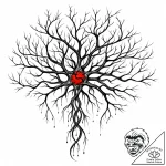 Neuron, symbolizing thought, connection, and… – style Jaeger Mini – tattoo sketch (17.11.2025 00:31)
