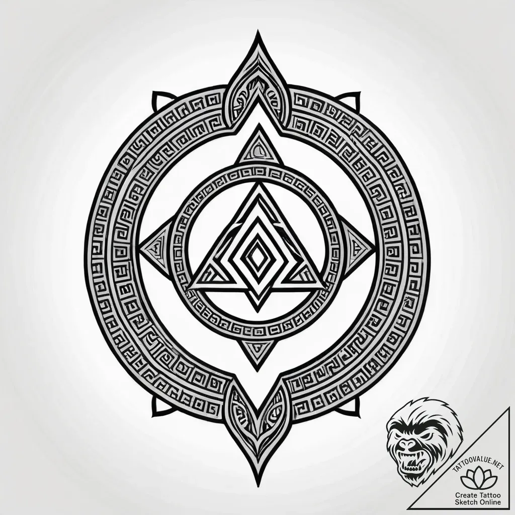 Tattoo design an ancient greek 'meander' patt... - style Jagger Old - tattoo sketch (17.11.2025 00:58)