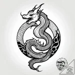 сакура, tattoo drawing outline, dotwork shadi… – style Jagger Old – tattoo sketch (17.11.2025 01:10)