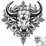 Tattoo design a taurus bull’s head emerging f… – style Jaeger Mini – tattoo sketch (17.11.2025 01:56)