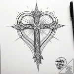 Tattoo sketch, abstract thin line heart with… – style Jaeger Simple – tattoo sketch (17.11.2025 02:05)