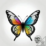 Black butterfly with glass wings, concept art… – style Jagger Old – tattoo sketch (17.11.2025 02:11)