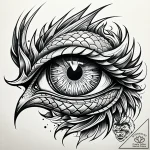 Tattoo design a dragon’s eye, intense and anc… – style Jaeger Simple – tattoo sketch (17.11.2025 02:17)