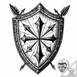 Tattoo sketch a medieval shield with a single… – style Jaeger Mini – tattoo sketch (17.11.2025 02:20)