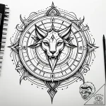Tattoo design a zodiac symbol as if drawn in… – style Jaeger Simple – tattoo sketch (17.11.2025 02:29)