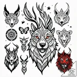 Tattoo sketch, croods 2 family portrait with… – style Jagger Old – tattoo sketch (17.11.2025 02:34)