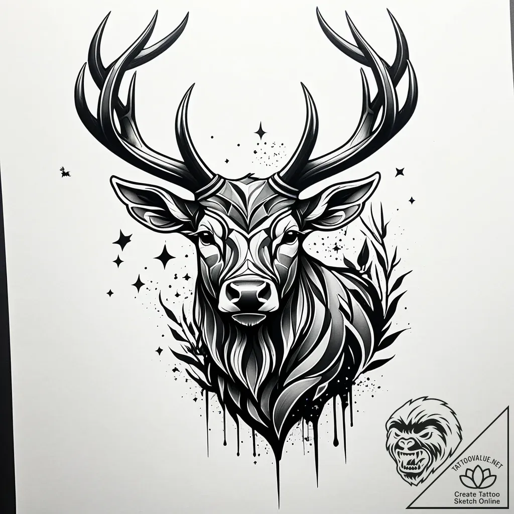 Tattoo design a blackwork forest with the sil... - style Jaeger Simple - tattoo sketch (17.11.2025 02:41)