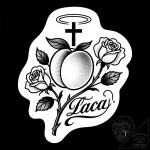 абрикос, concept art for tattoo, chicano tatt… – style Flux Inscriptions – tattoo sketch (17.11.2025 03:02)