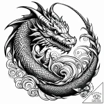 Tattoo sketch, basilisk coiling through gothi… – style Jaeger Simple – tattoo sketch (17.11.2025 03:05)