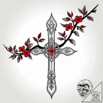 Tattoo design a delicate cherry blossom branc… – style Jagger Old – tattoo sketch (17.11.2025 03:10)