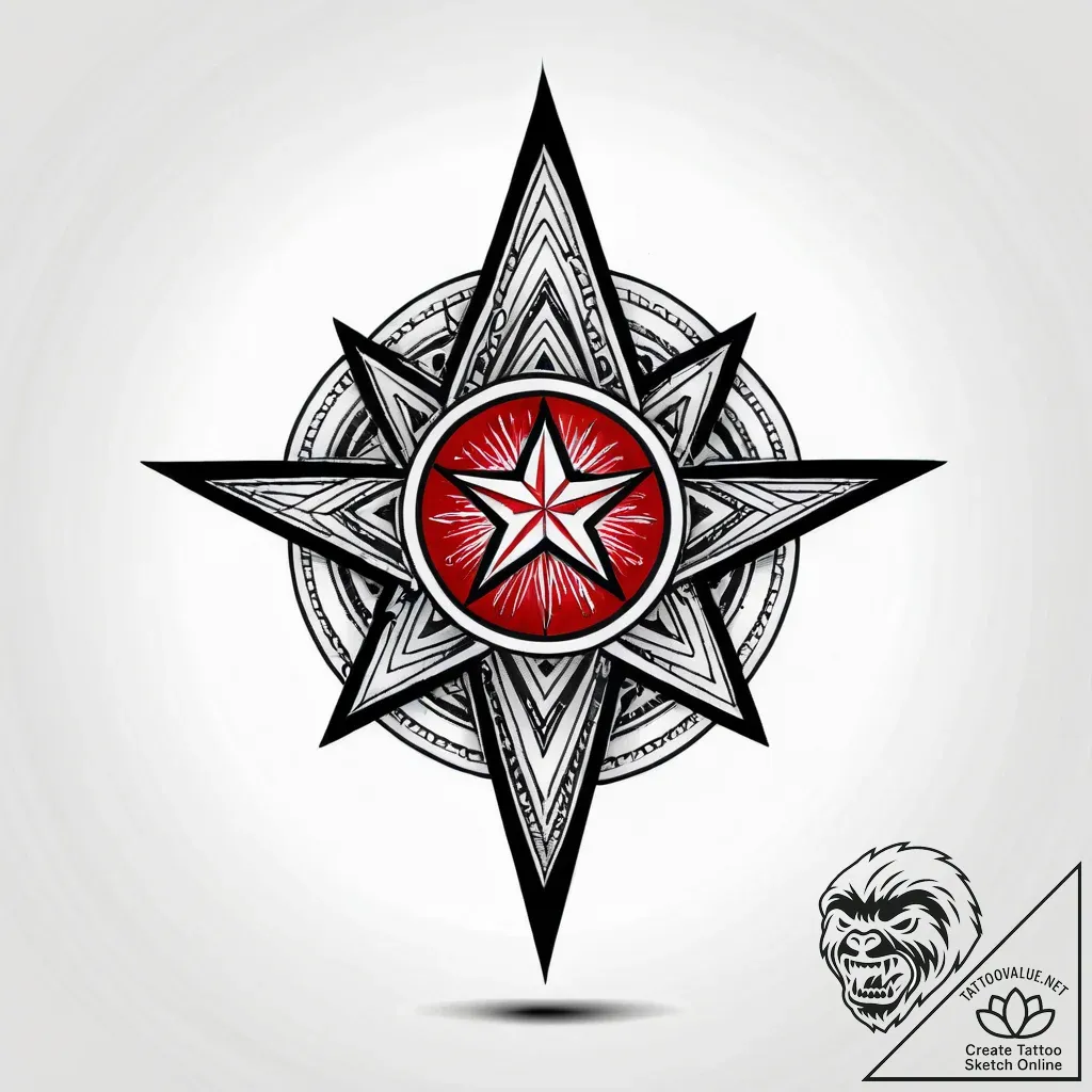 Tattoo design 'power up' with a glowing star... - style Jagger Old - tattoo sketch (17.11.2025 03:23)