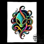 Tattoo design an abstract alien language or s… – style Flux Inscriptions – tattoo sketch (17.11.2025 03:26)