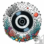 Tat tattoo sketch, coral-shaped vinyl record… – style Jaeger Mini – tattoo sketch (17.11.2025 04:08)