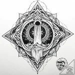 Tattoo design a powerful waterfall, constant… – style Jaeger Mini – tattoo sketch (17.11.2025 04:31)