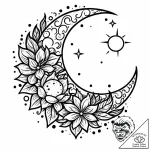 Tattoo sketch a ‘moon’ on one, a ‘star’ on th… – style Jaeger Mini – tattoo sketch (17.11.2025 04:43)