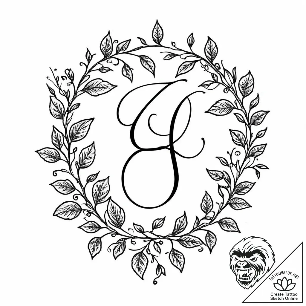 Tattoo design a vine with significant dates o... - style Jaeger Mini - tattoo sketch (17.11.2025 04:55)
