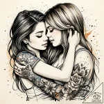 Tattoo sketch, max and gidget cuddling, emoti… – style Jaeger Simple – tattoo sketch (17.11.2025 05:05)