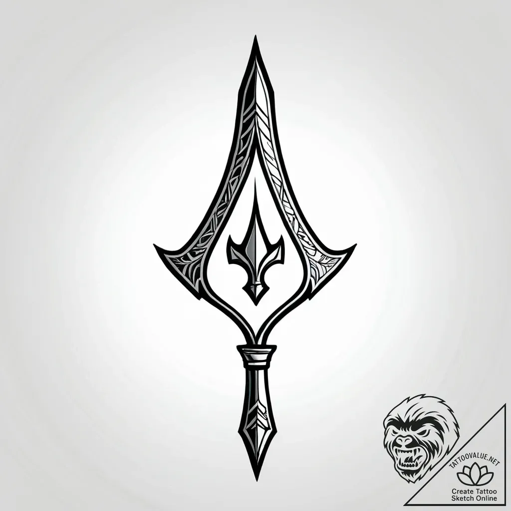 Tattoo design a stylized arrow pointing forwa... - style Jagger Old - tattoo sketch (17.11.2025 05:10)