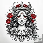 Hidden serpent crowned with ivy, tattoo line… – style Jaeger Simple – tattoo sketch (17.11.2025 05:17)