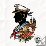 Tattoo sketch, luca’s silhouette with italian… – style Flux Inscriptions – tattoo sketch (17.11.2025 05:50)