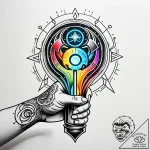 Tattoo sketch a sketch of a hand holding a gl… – style Jaeger Simple – tattoo sketch (17.11.2025 06:05)