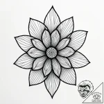 Tat tattoo sketch, minimalist geometric flowe… – style Jagger Old – tattoo sketch (17.11.2025 06:10)